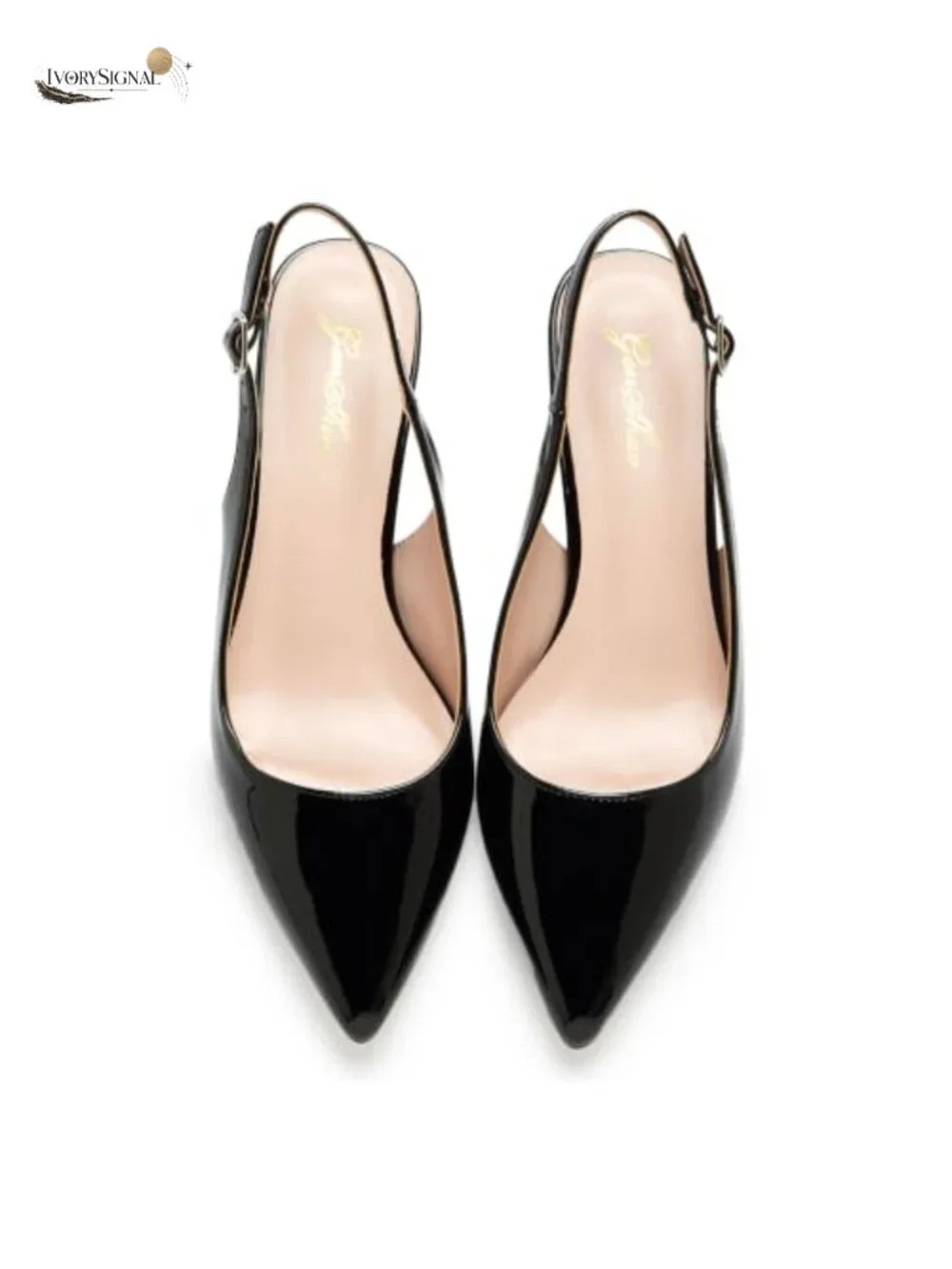 Women's Kitten Heels Slingback Pumps Closed Toe Buckle Low Heel 2